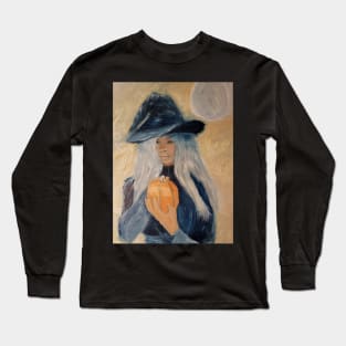 Trick or treat oil painting by Tabitha kremesec Long Sleeve T-Shirt